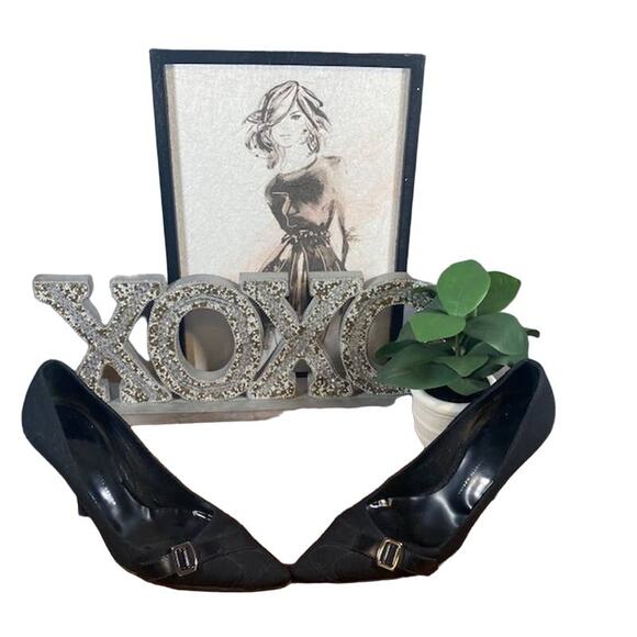 Giuseppe Zanotti Design Black Buckle Pointy Heels Women Sz 37 - Picture 3 of 12